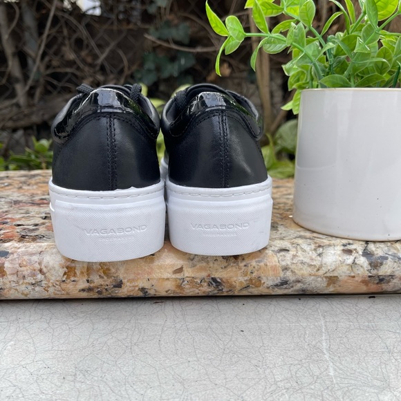 VAGABOND ZOE PLATFORM SNEAKERS BLACK LEATHER size 39 New - Picture 6 of 14